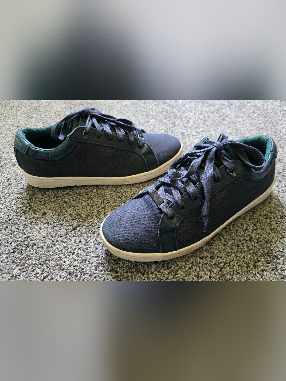 Ted Baker London Keeran Canvas & Leather Low Top Sneakers Women Size 7.5